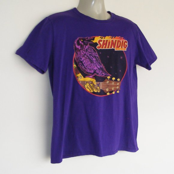 Shindig Music Festival Staff Shirt L Purple Janes Addiction 2014 Baltimore MD - Picture 3 of 16